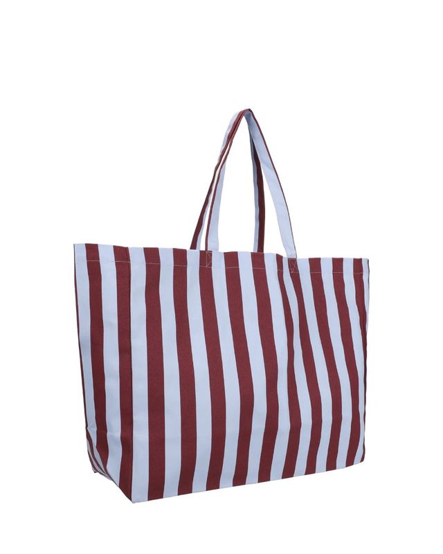 Katoenen strand tas· stripes · sky + fig