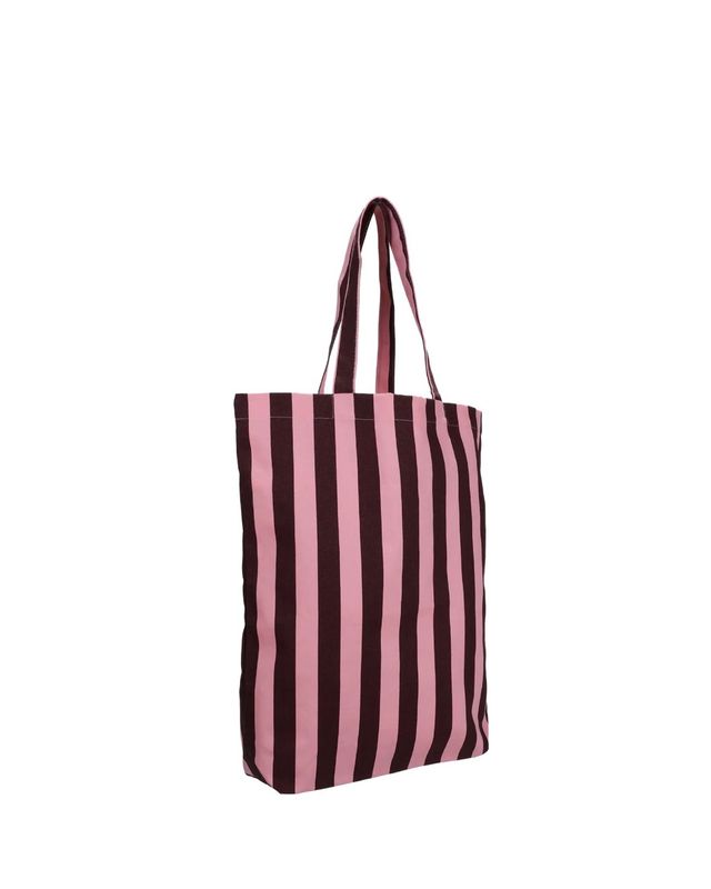 Katoenen tas · stripes · chocolate + bubblegum