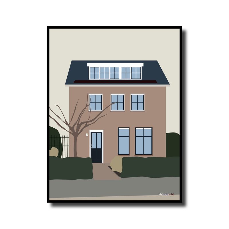 Woning of gebouw illustratie op maat