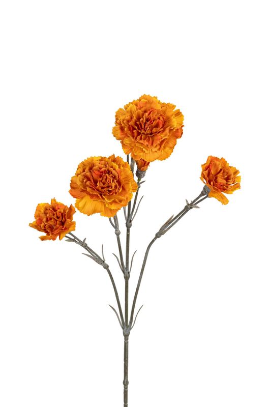 Zijden bloem 'Dianthus' · geel/oranje