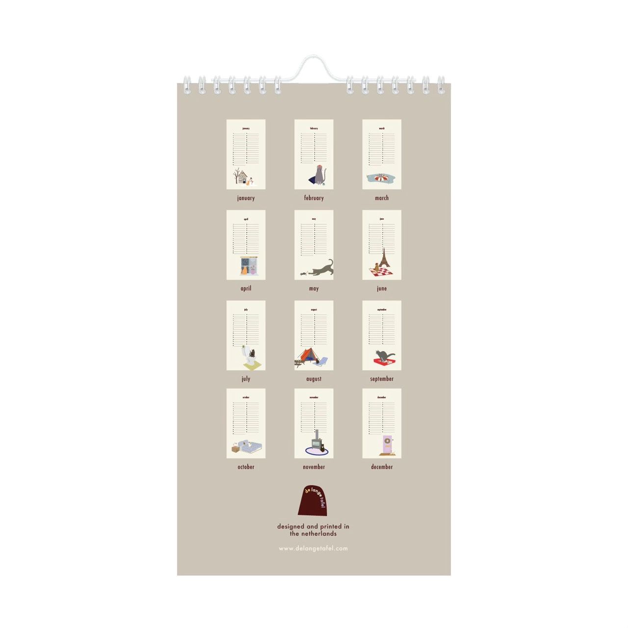 Birthday verjaardags- kalender · 'Catty activities' katten