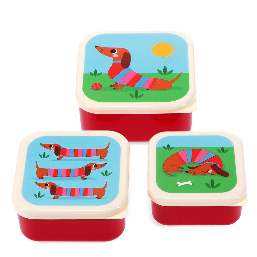 Snack boxen teckel sunny · set van 3