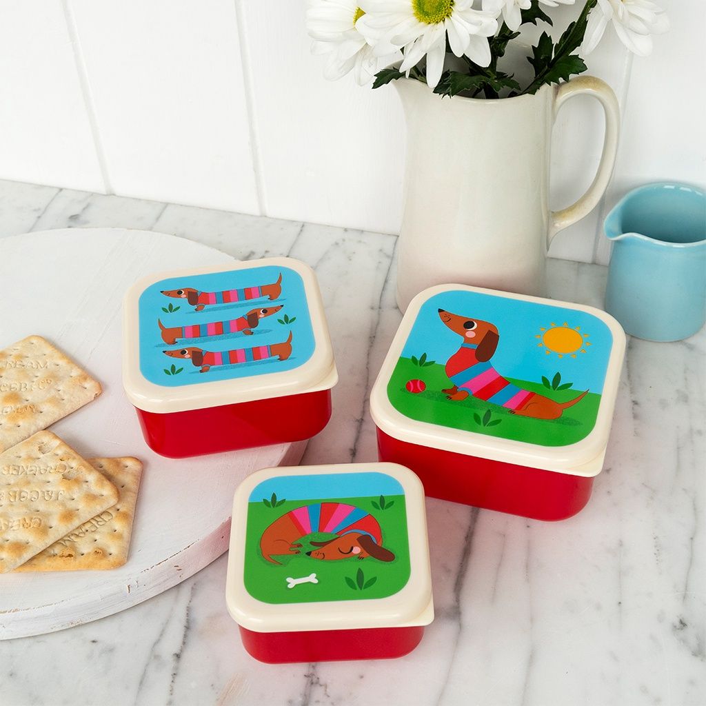 REX · Snackboxen (set van 3) - teckel sunny