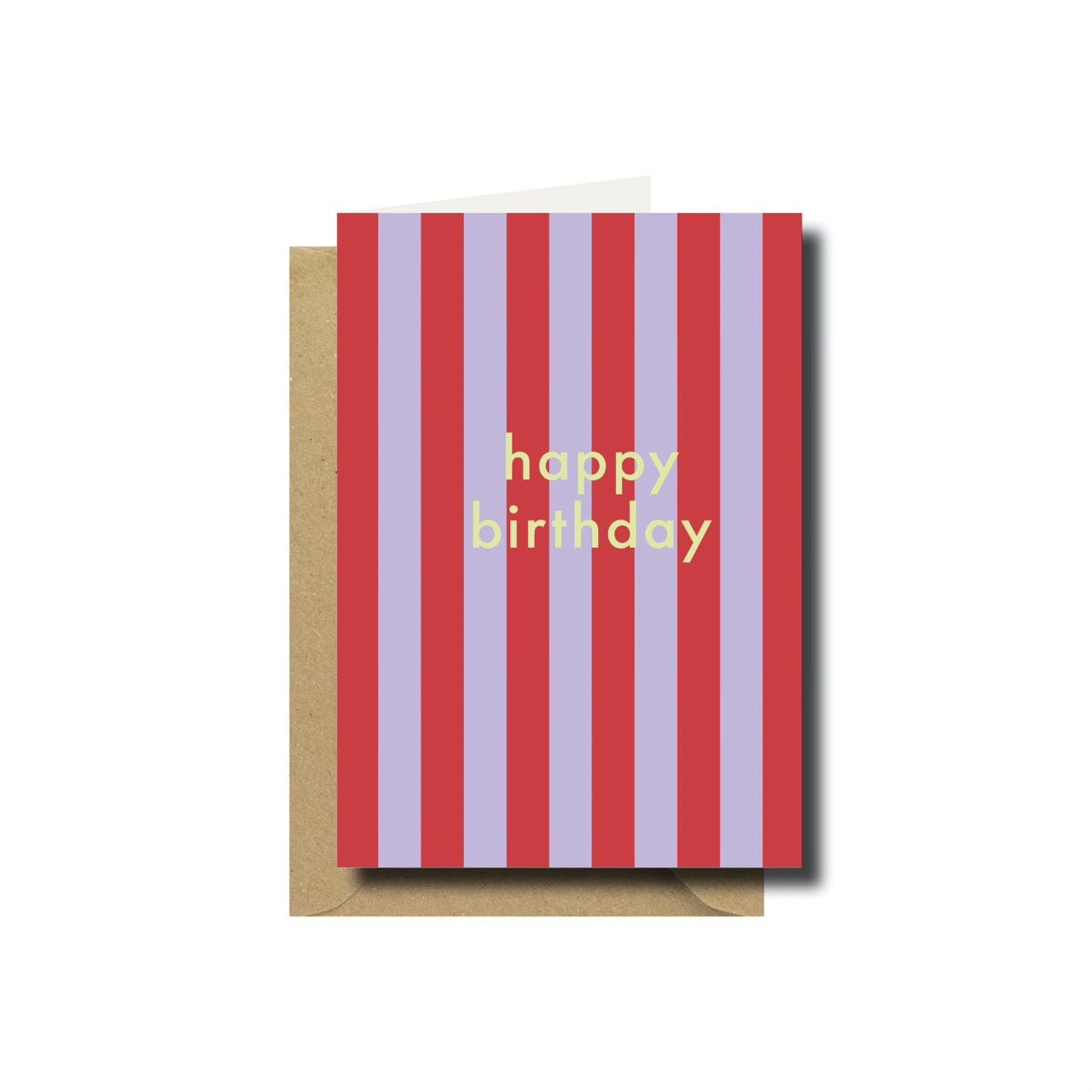 Dubbele kaart · Happy birthday lila/pink