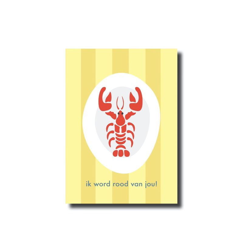 Postcard · ik word rood van jou