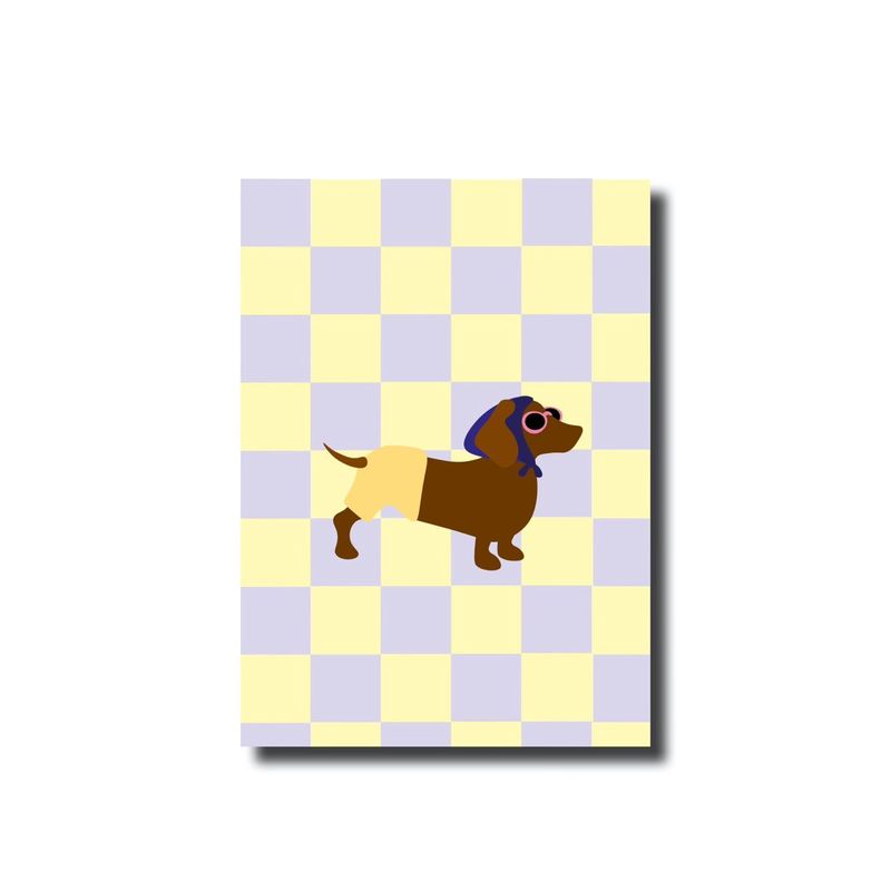 Postcard · Teckel met zwempakje