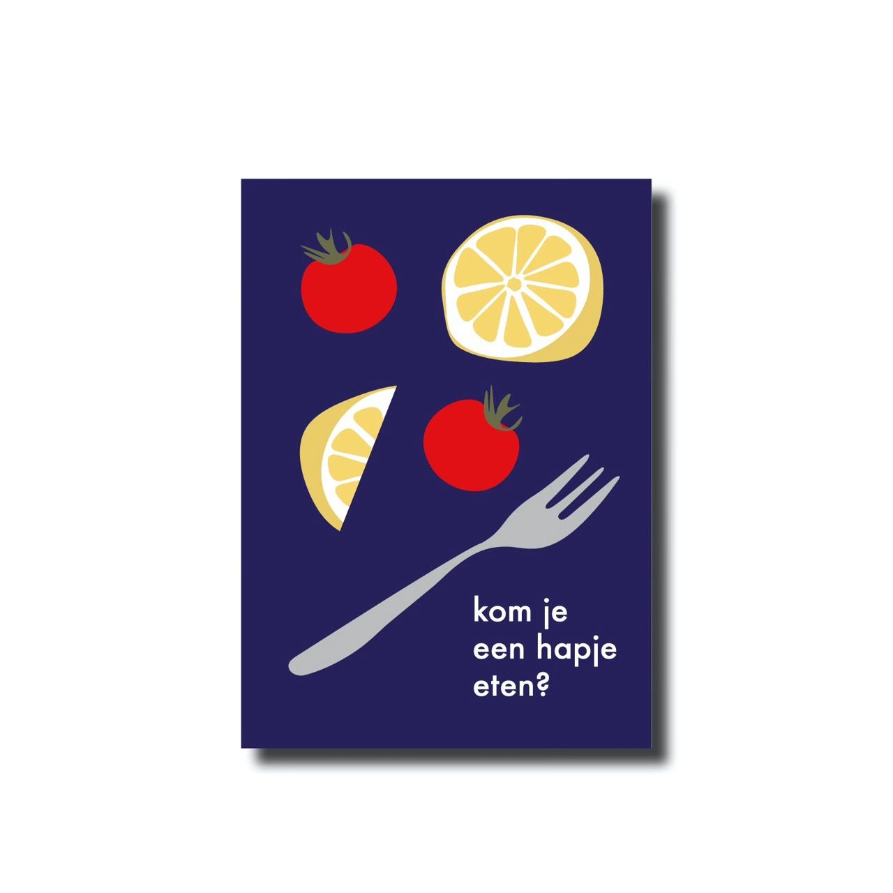 Ansichtkaart · kom je een hapje eten?