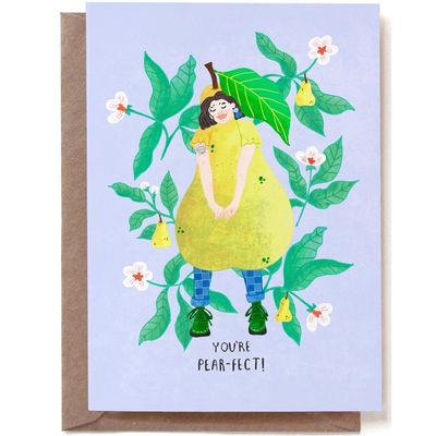 Dubbele kaart &#39;You&#39;re PEAR-FECT!&#39;