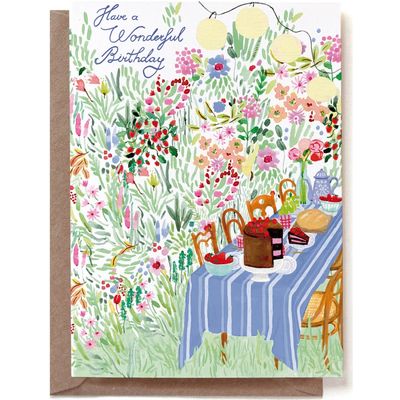 Dubbele kaart  &#39;Have a wonderful birthday&#39;