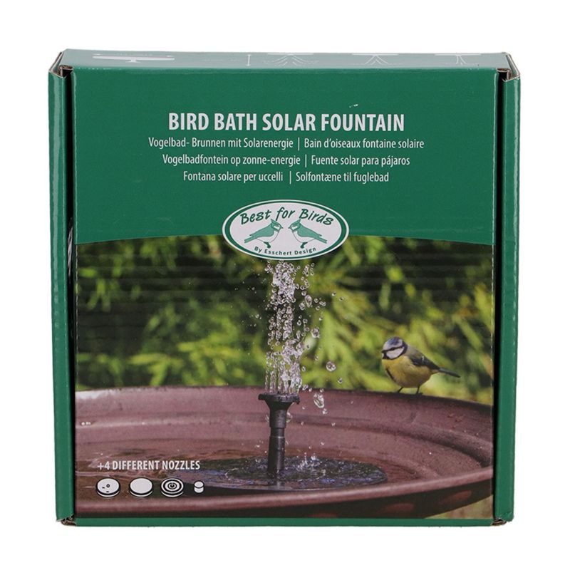 Vogelbad solar fontein