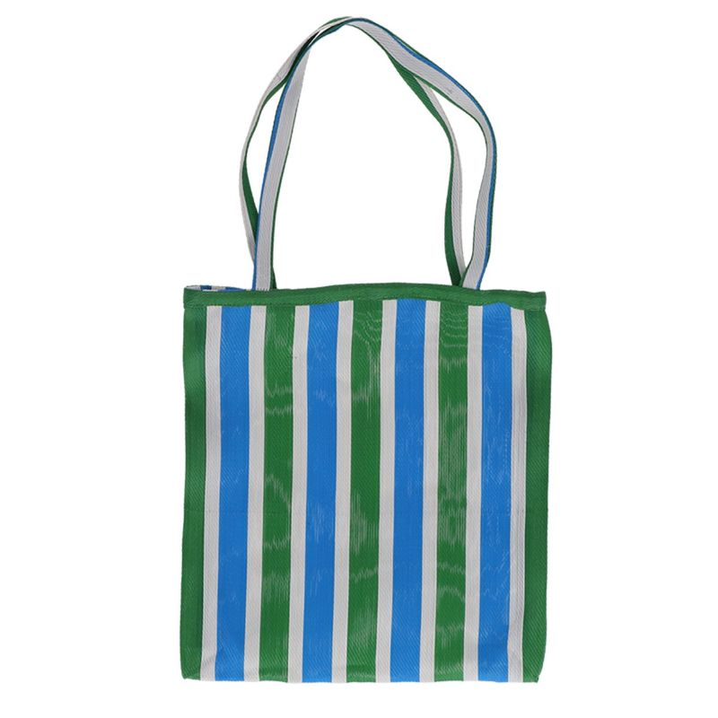 Tas net gestreept · groen/blauw