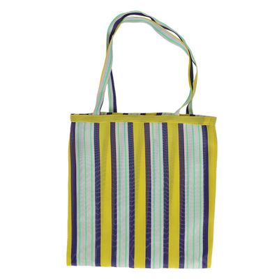Tas net gestreept · grijs/groen/geel