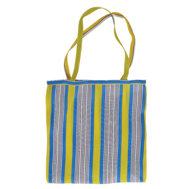 Tas net gestreept · geel/blauw