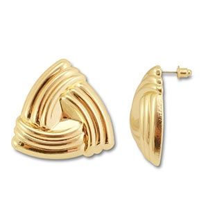 Oorbellen goud triangle stekers