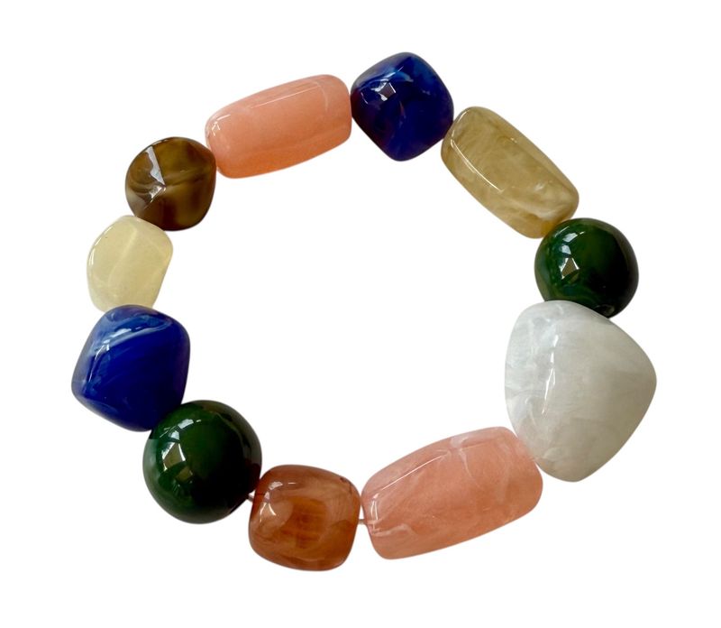 Bybjor armband Olive &amp; Colors Chunky · Pastel perzik