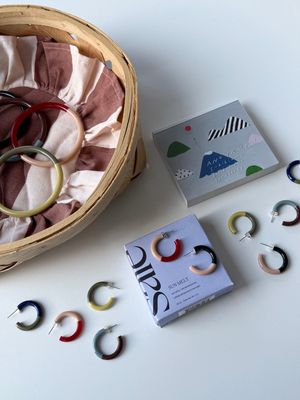 Bybjor Duo Color Hoop Earrings