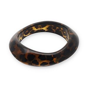 Hars armband bangle · Amber brown  leopard print