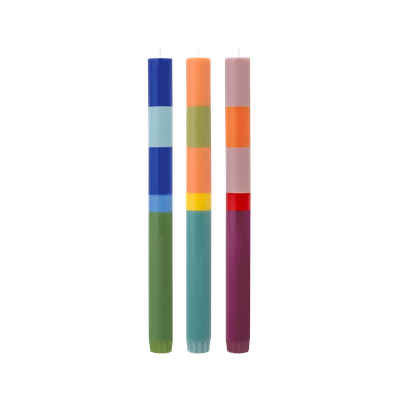 Dinerkaars &#39;Venezia&#39; stripes verticaal - set van 3