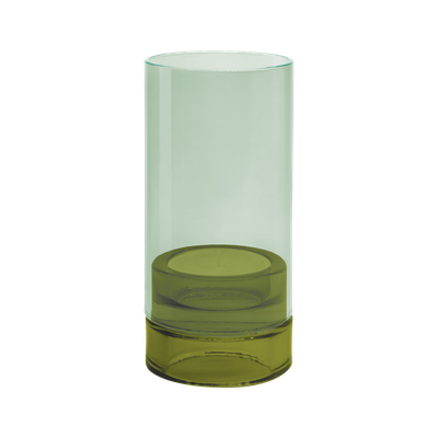 Glazen lantaarn lamp &#39;Lys&#39; olijf