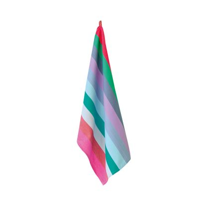 Theedoek brown stripes verticaal