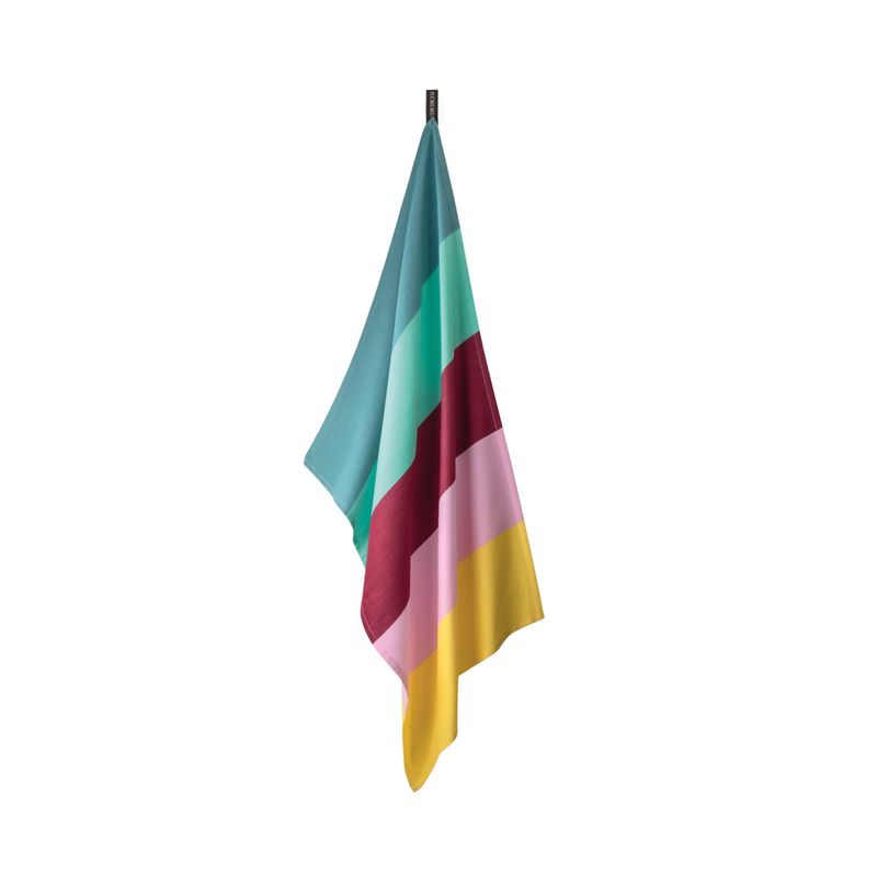 Theedoek red stripes horizontaal