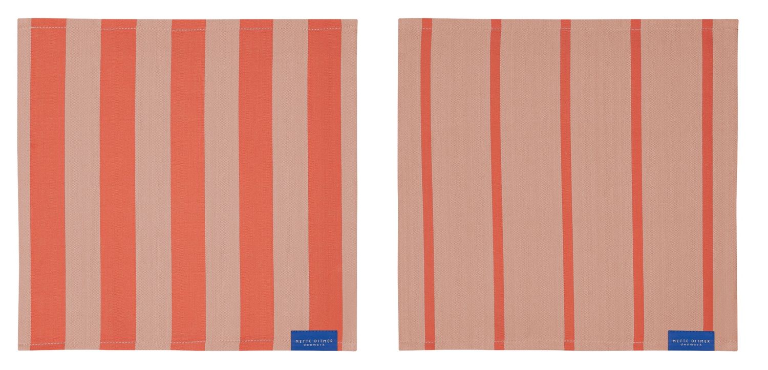 Mette Ditmer · STRIPES vaatdoek latte · 2-pack