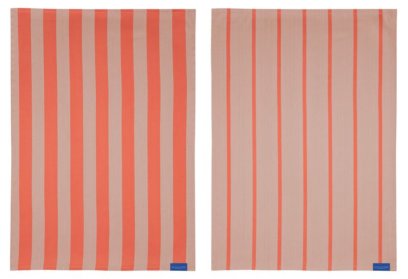 Mette Ditmer · STRIPES theedoek latte · 2-pack