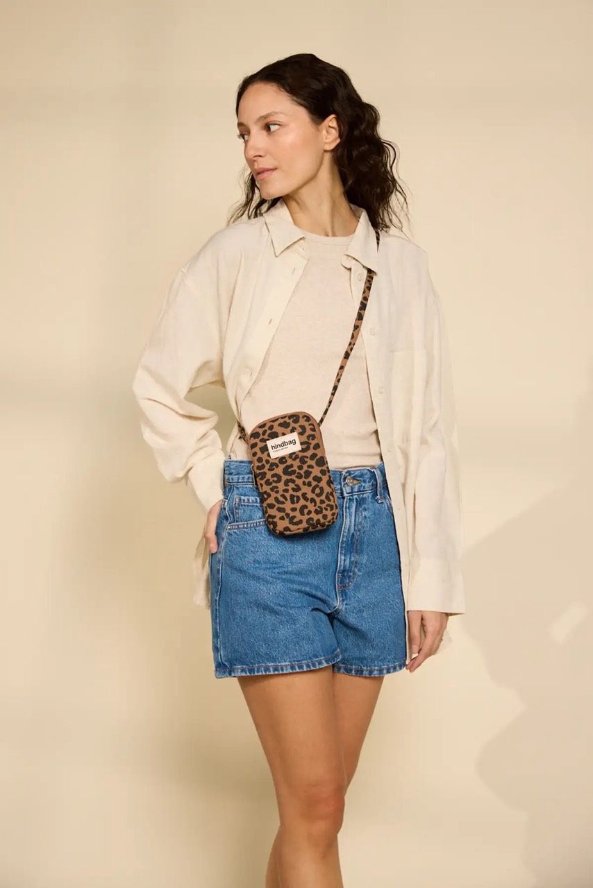 HINDBAG · Telefoontas Bill - Luipaard