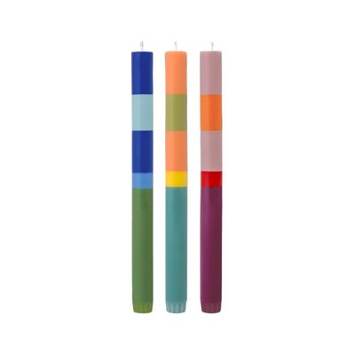 Dinerkaars &#39;Venezia&#39; stripes verticaal - set van 3