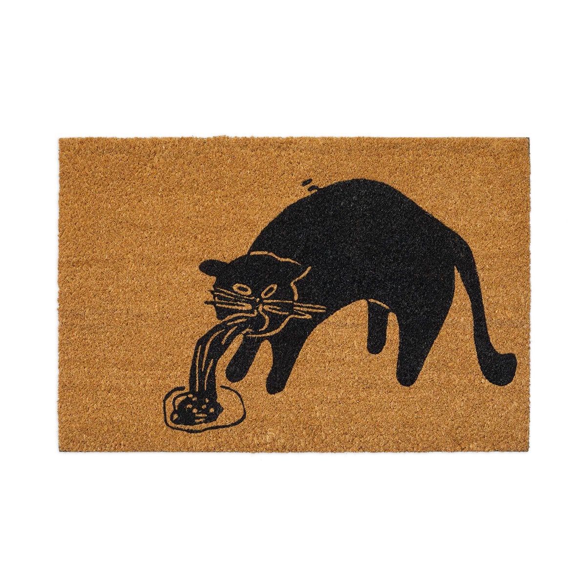 Deurmat hairball kat