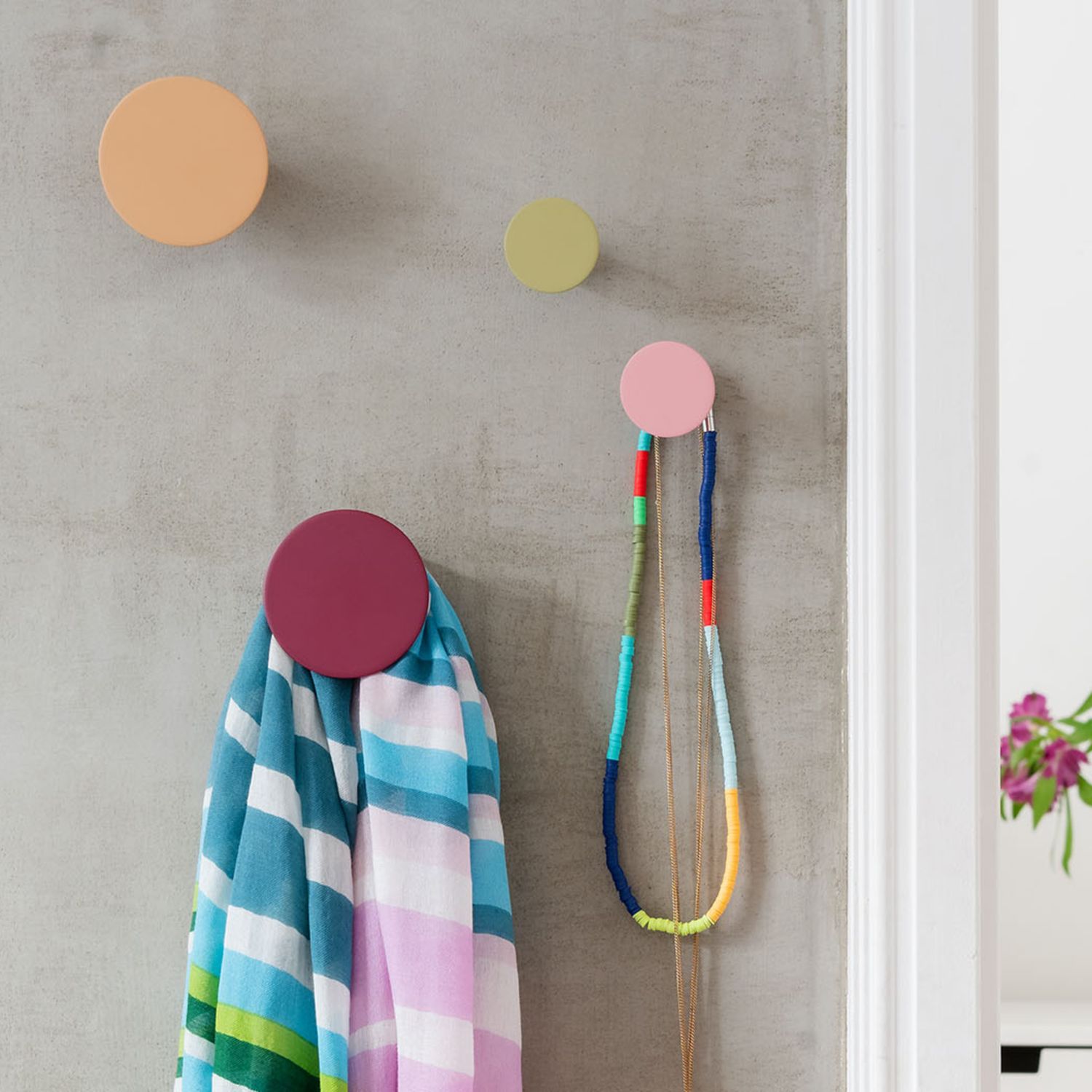 Remember · Wandhaak 'Fuchsia' - set van 4