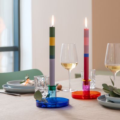 Kaarsenhouder &#39;Lucy&#39;  blauw