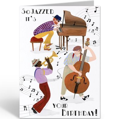 Dubbele kaart &#39;Jazzed birthday&#39;