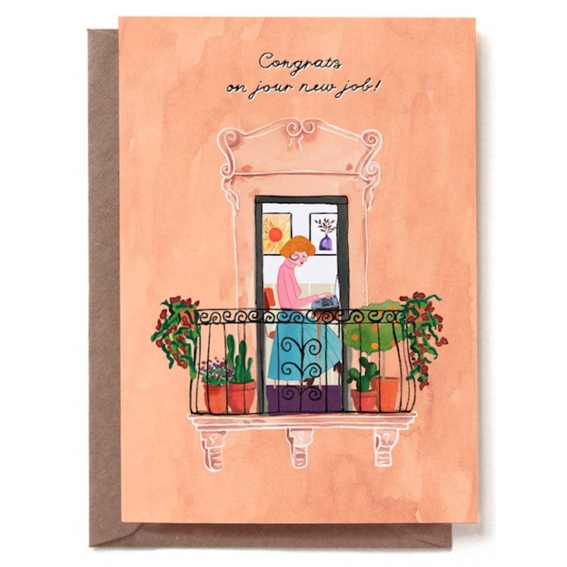 Dubbele kaart &#39;Congrats on your new job&#39;