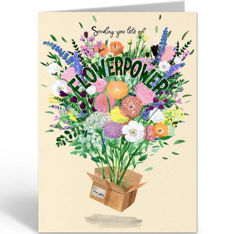 Dubbele kaart &#39;Flowerpower&#39;