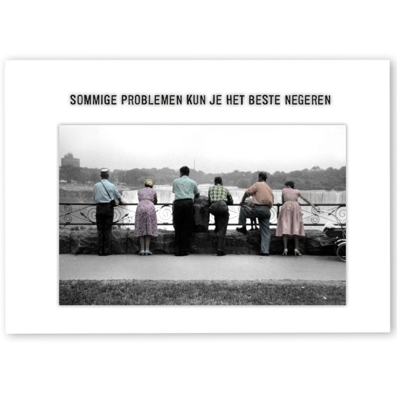 Kartoenfabriek postkaart &#39; Sommige problemen kun je het beste negeren&#39;
