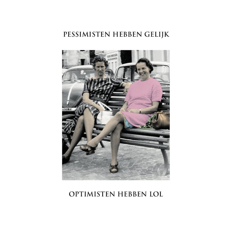 Kartoenfabriek postkaart &#39;Optimisten hebben lol&#39;