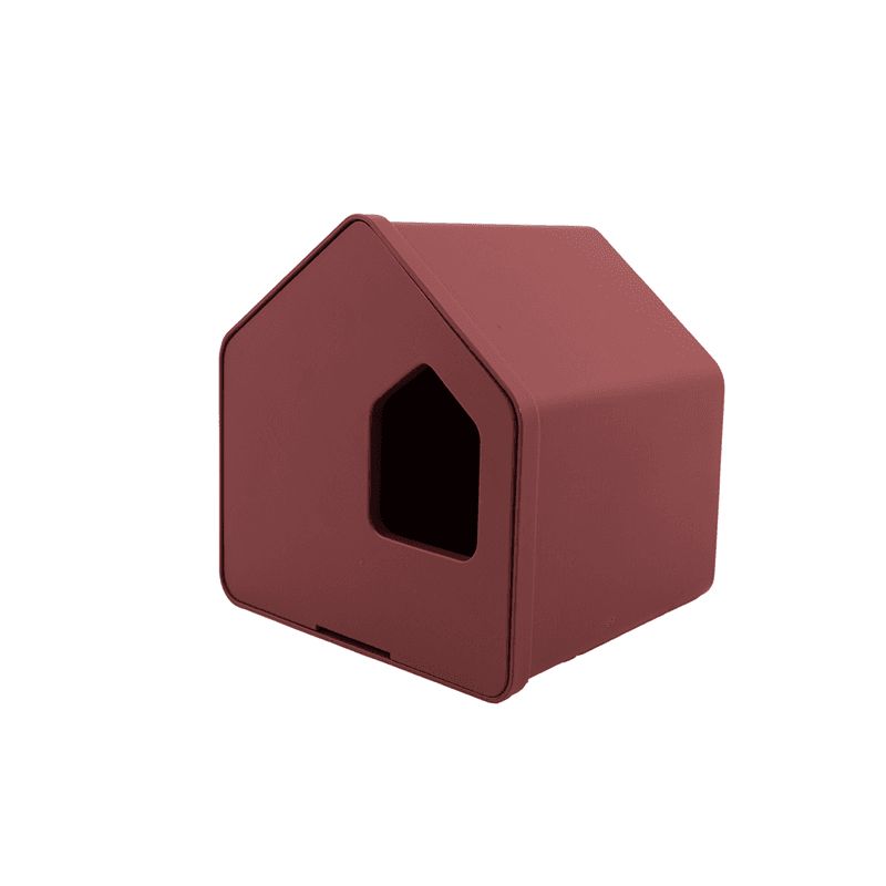 Vogelhuisje bamboevezel rood bordeaux