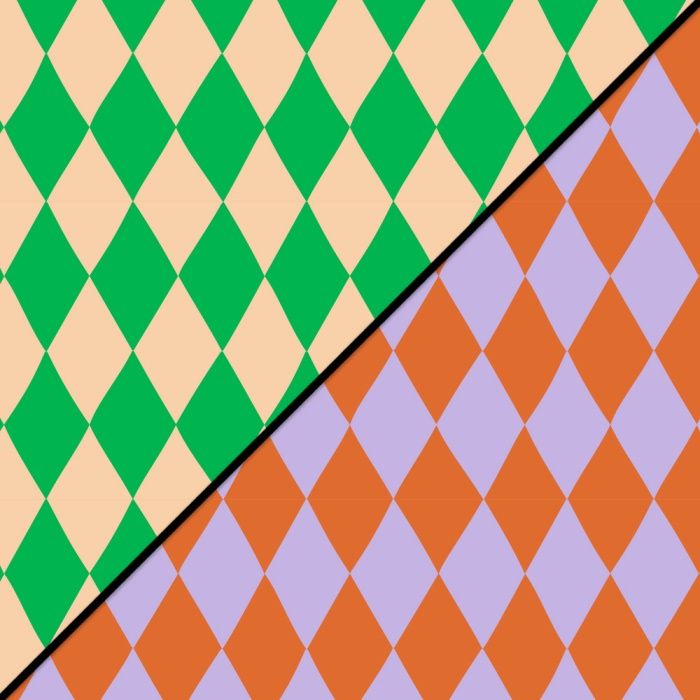 Vloeipapier op rol - Harlequin Green/Lilac • 2-pack