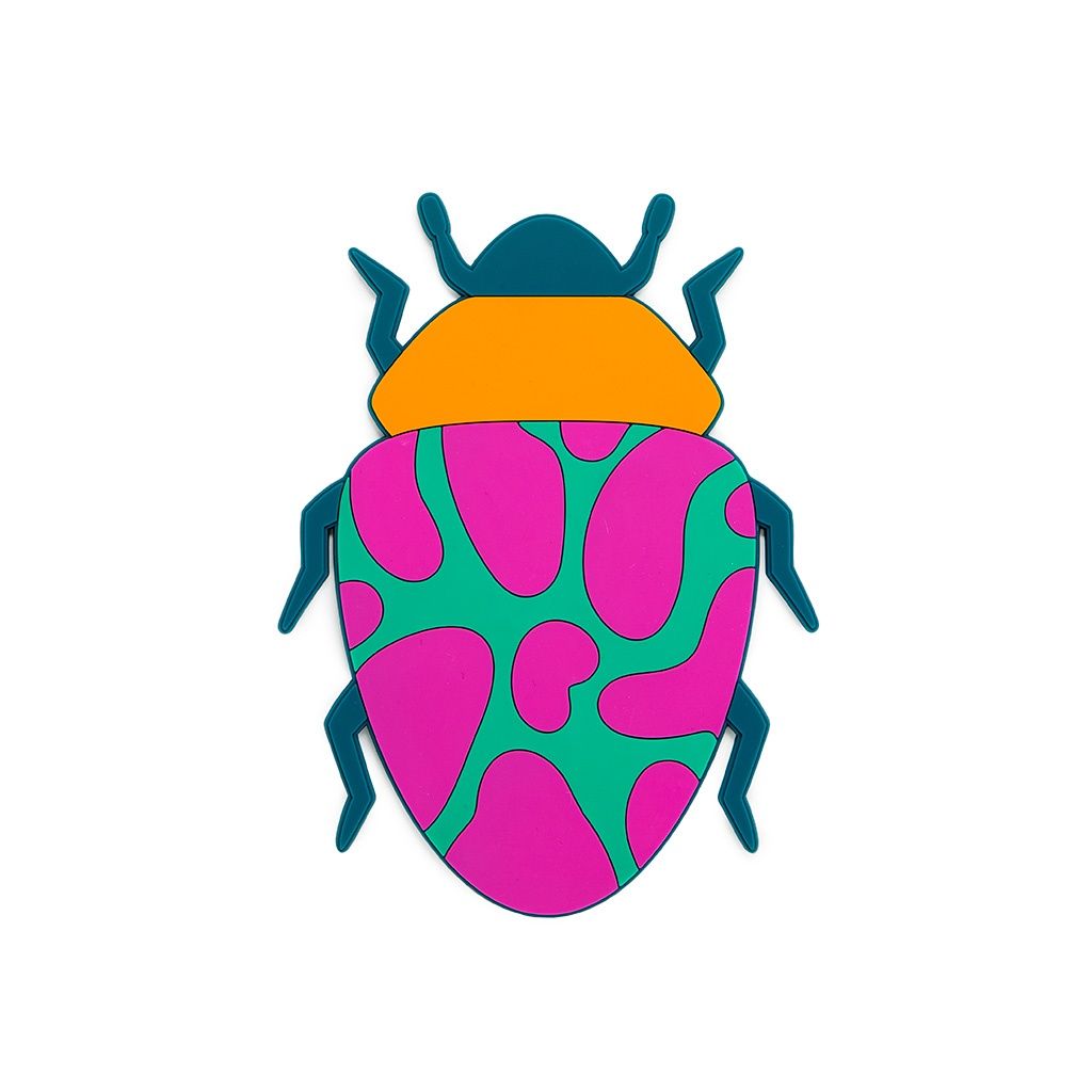 Onderzetter pan The Beetles · roze/groen