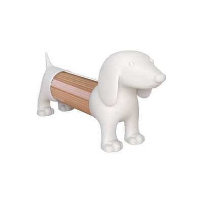 Prikkerhouder / zout &amp; peperstrooier · Teckel wit