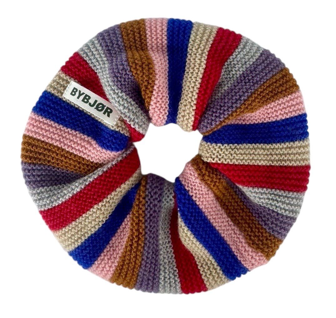 Bybjor Merino Wool Striped Scrunchie