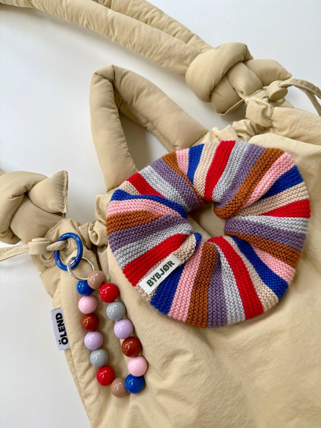 Bybjor · Merino Wool Striped Scrunchie