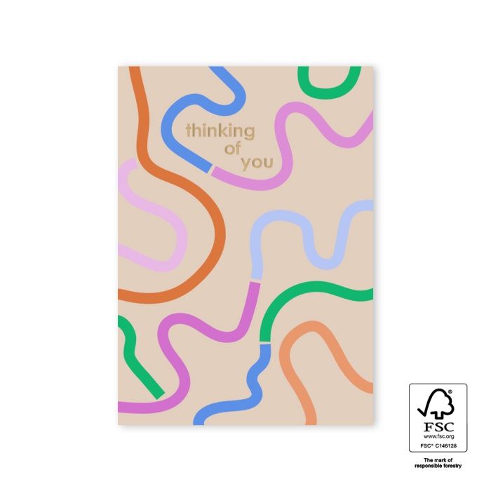 Ansichtkaart - Twist - Thinking of you