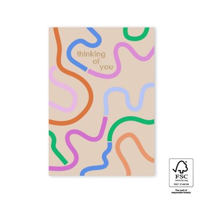 Ansichtkaart - Twist - Thinking of you