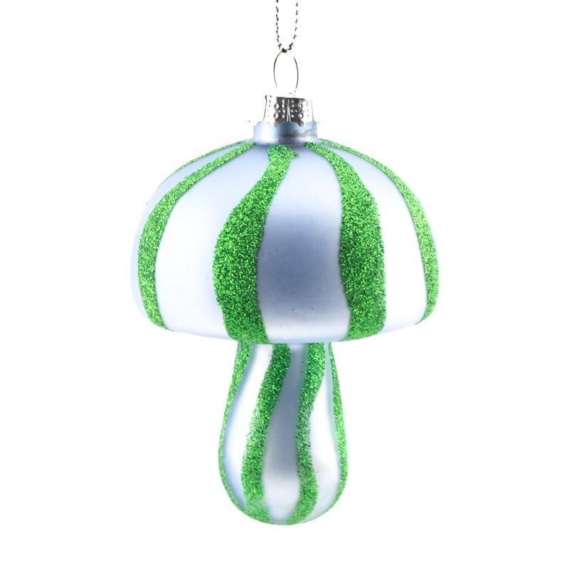 Kerstbal funky paddestoel · Groen/blauw
