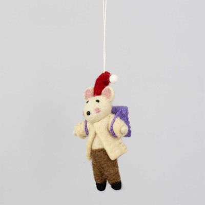 Christmas ornament · Muis met rugzak