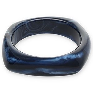 Hars armband bangle breed· marmer blue