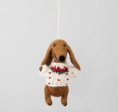 Christmas ornament · Teckel met trui