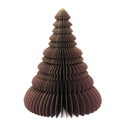 Honeycomb boom donkerrood met glitter · 20 cm